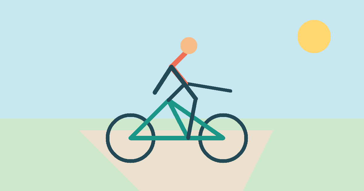 Cycliste sur une piste douce, symbole d’activité physique progressive et équilibrée